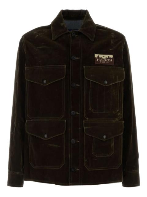 Junya Watanabe MAN velvet flap-pocket jacket