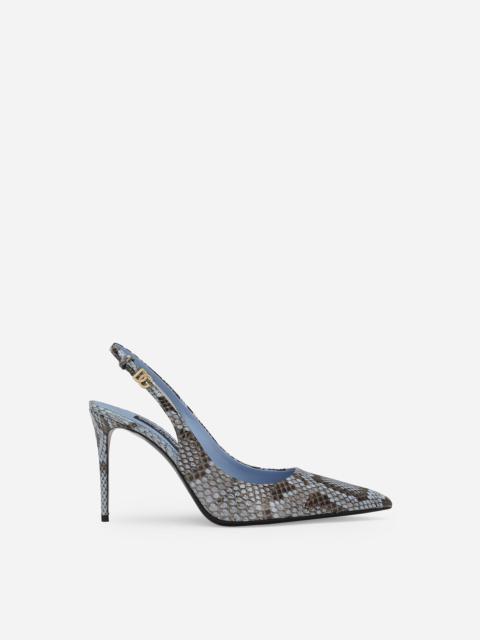 Python skin slingbacks