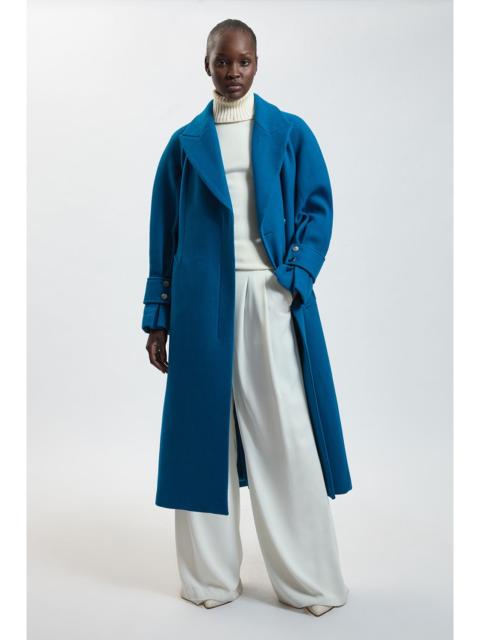 KAREN MILLEN Wool Belted Maxi Trench Coat