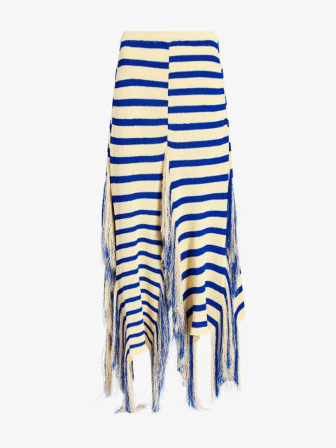 Proenza Schouler Yves Skirt in Stripe Fringed Knit