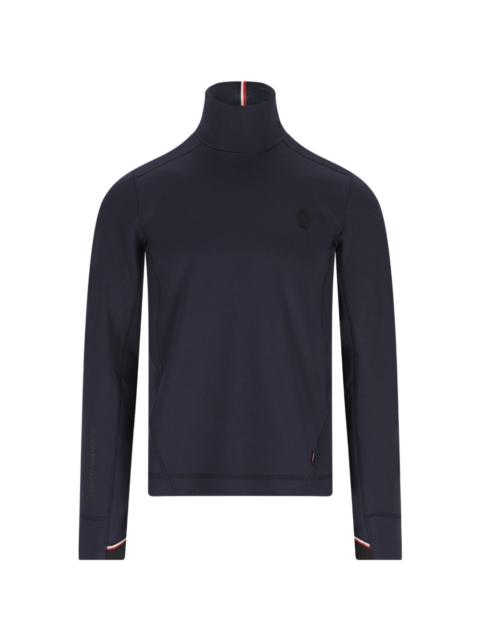 Moncler Grenoble logo patch turtleneck sweater