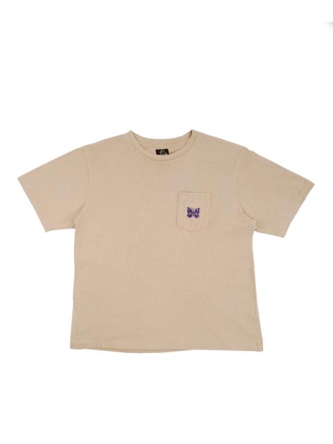S/S Papillon Emb. Pocket Tee - Cotton Jersey Khaki
