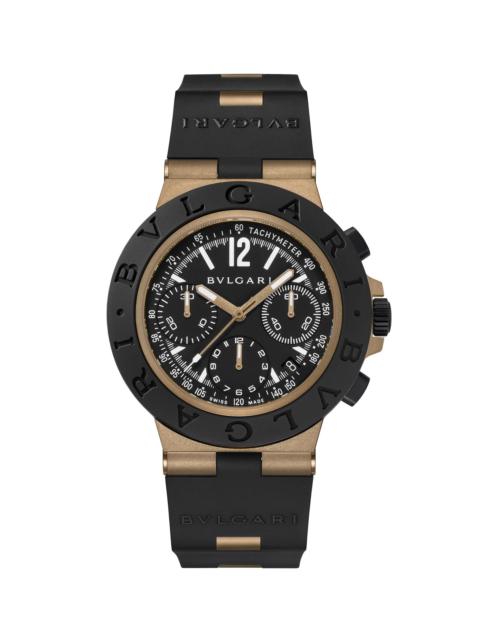 BVLGARI Men's Titanium, Aluminum & Rubber Chronograph Watch/41MM - Black