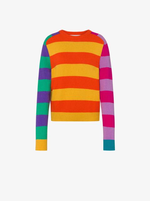 Moschino COLOUR BLOCK REGENERATED CASHMERE JUMPER