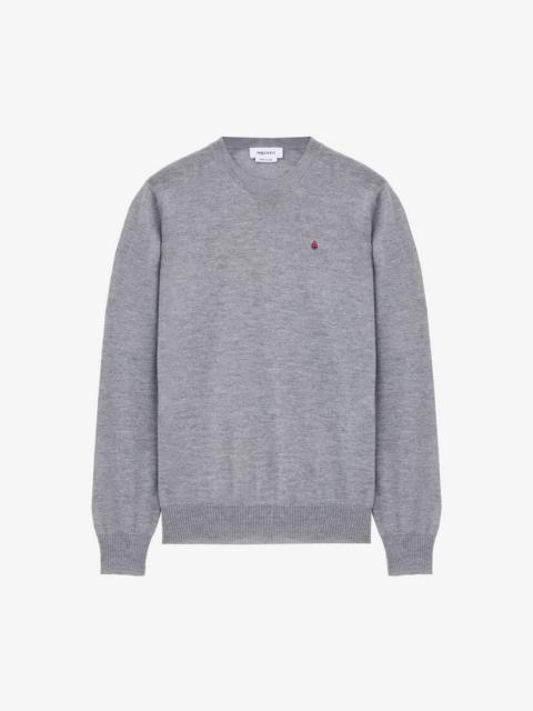 Alexander McQueen Merino Wool Inverted Skull Jumper