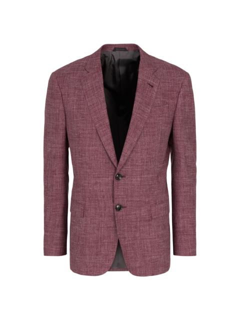 GIORGIO ARMANI Men's Virgin Wool-Silk Blend Textured Sport Coat - Dusty Rose