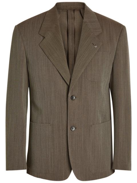 VERSACE Versace Herringbone Wool Blazer
