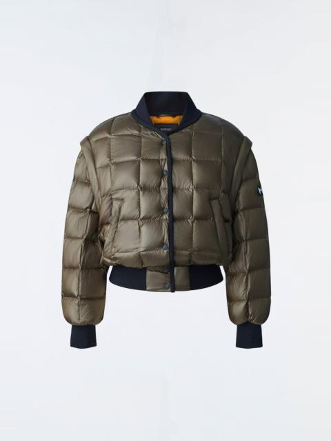 ANI 2-in-1 recycled E3-Lite down bomber jacket