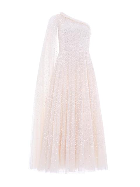 Needle & Thread Scatter Dot One-Shoulder Ankle Gown