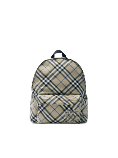 checked backpack