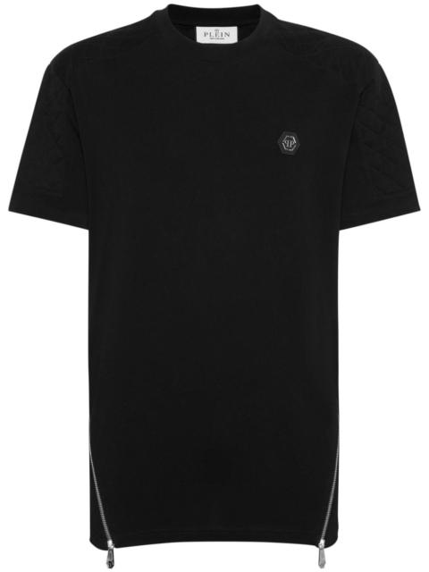 PHILIPP PLEIN zip-detail cotton T-shirt