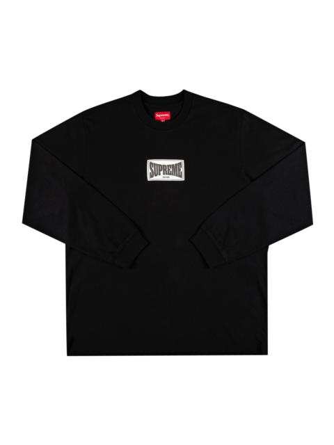 Supreme Woven Label Long-Sleeve Top 'Black'