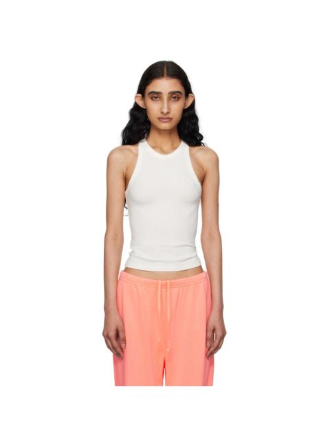 SKIMS Off-White Cotton Jersey Crew Neck Tank Top