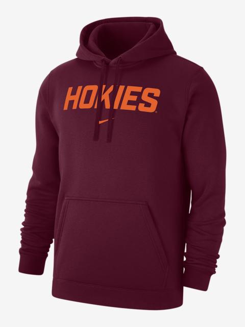 Nike Virginia Tech Club Fleece Men's Nike College Pullover Hoodie