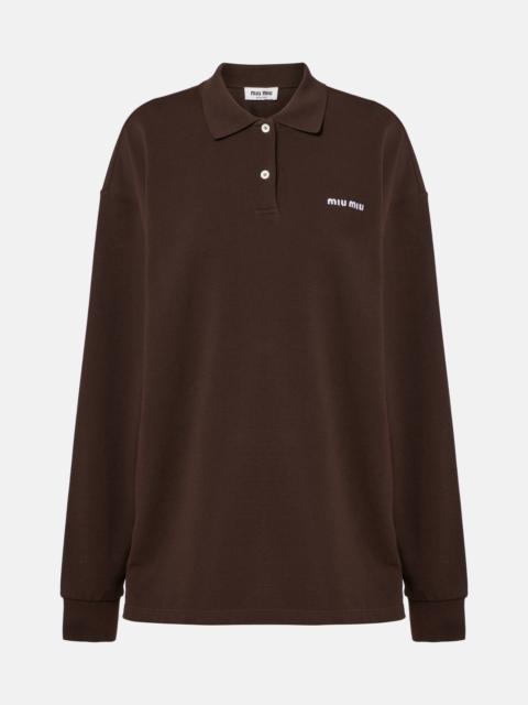 Miu Miu cotton piqué polo shirt