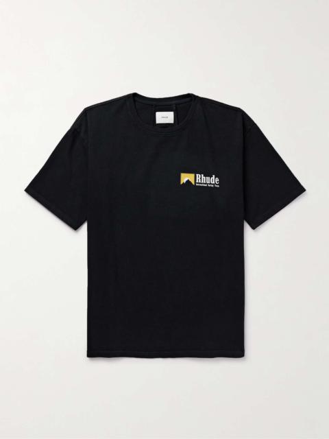Rhude International Racing Logo-Print Cotton-Jersey T-Shirt