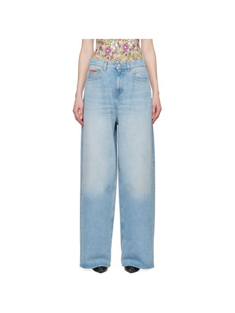 Martine Rose Blue Extended Jeans