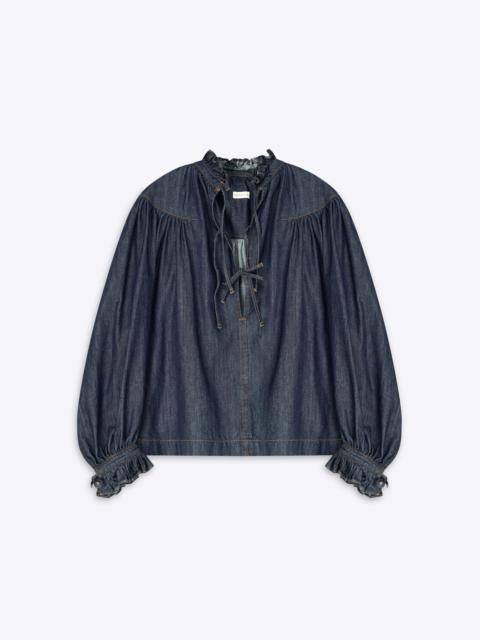 Dries Van Noten RUFFLED DENIM SHIRT
