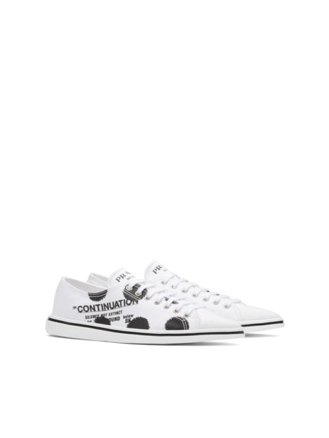 Prada Printed cotton gabardine sneakers