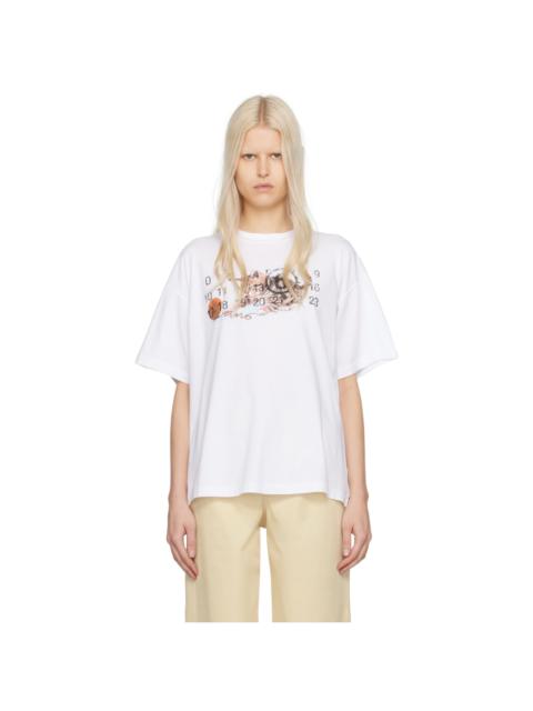 MM6 Maison Margiela White Printed T-Shirt