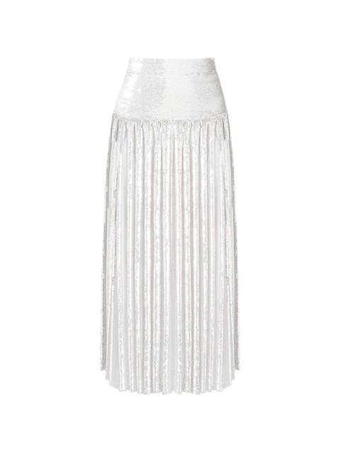 Temperley London Filigree pleated midi skirt