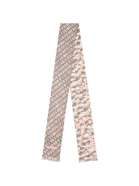 Marni Multicolor Contrast Prints Scarf