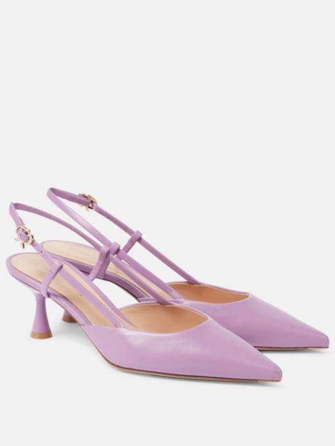Gianvito Rossi Ascent 55 가죽 slingback 펌프
