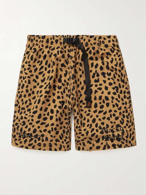 WACKO MARIA + Gramicci Straight-Leg Belted Leopard-Print Nylon Shorts