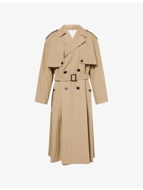 WEEKEND Max Mara Giunchi Double-Breasted Cotton-Blend Trench Coat
