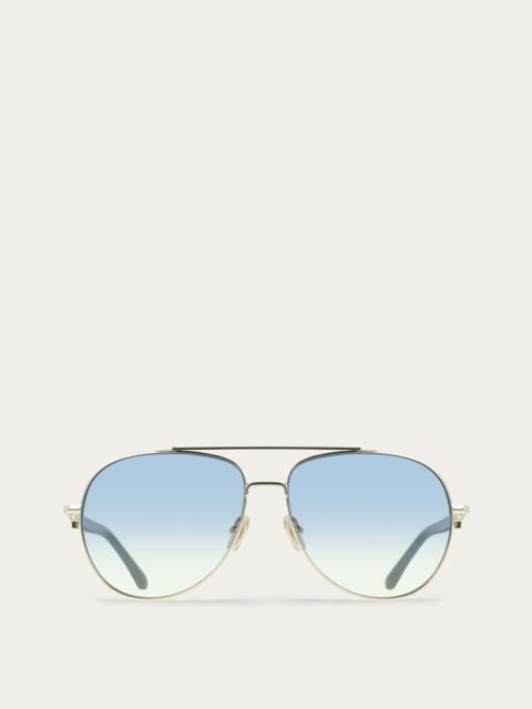 FERRAGAMO Aviator frame sunglasses