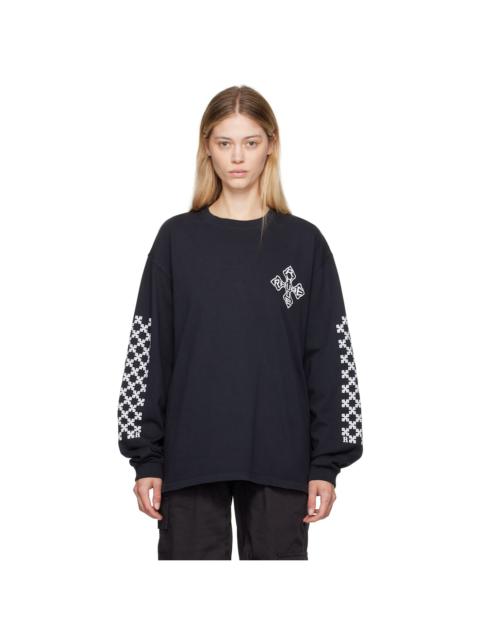 Rhude Black Cross Long Sleeve T-Shirt