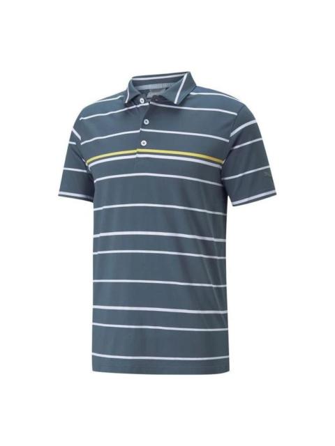 PUMA Mattr Striper Golf Polo Shirt 'Teal' 532976-11
