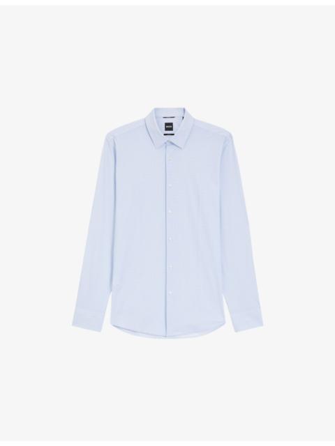 BOSS Striped Slim-Fit Stretch-Woven Shirt