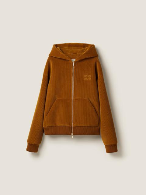 Corduroy hoodie jacket