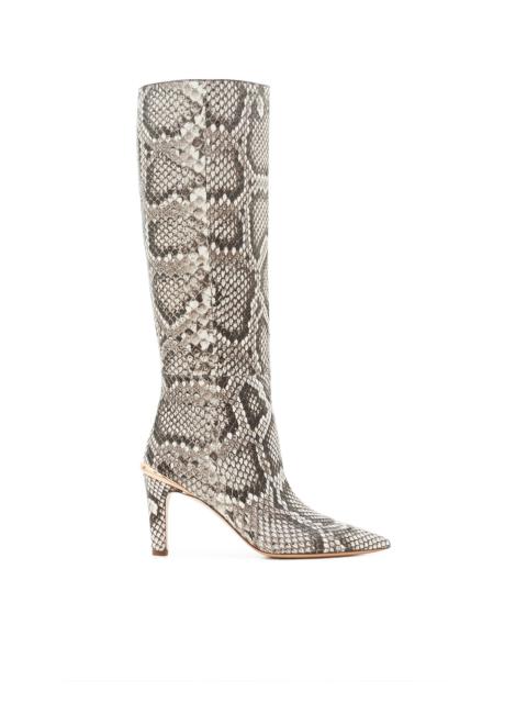 GABRIELA HEARST Aura High Heel Stiletto Tall Boot in Black & White Inversa™ Snakeskin