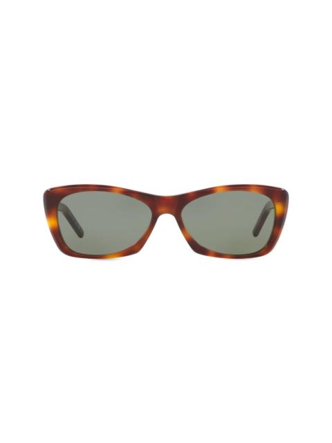 tortoiseshell rectangular sunglasses