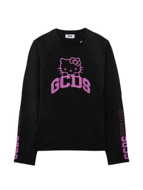 GCDS x Hello Kitty long-sleeved cotton T-shirt