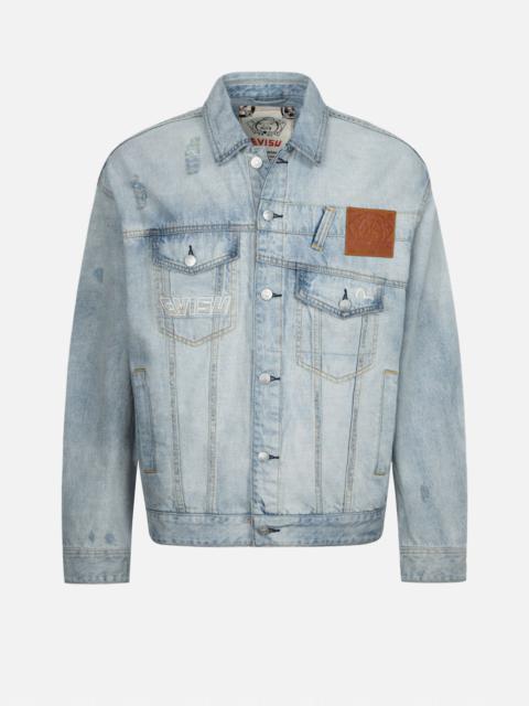 DISTRESSED SEAGULL DECONSTRUCTED LOOSE FIT DENIM JACKET