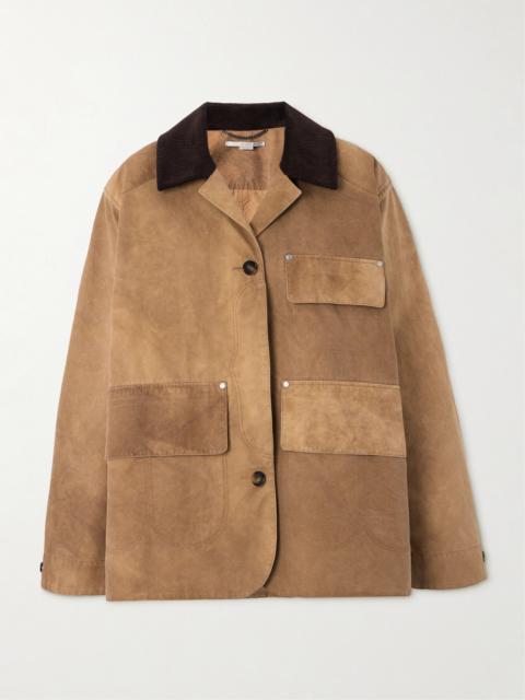 Stella McCartney Corduroy-trimmed Washed Organic Cotton-canvas Jacket