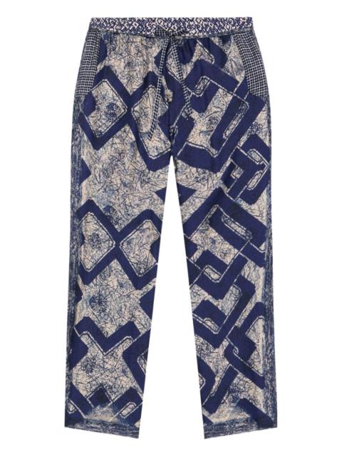 Pierre-Louis Mascia geometric-print drawstring trousers