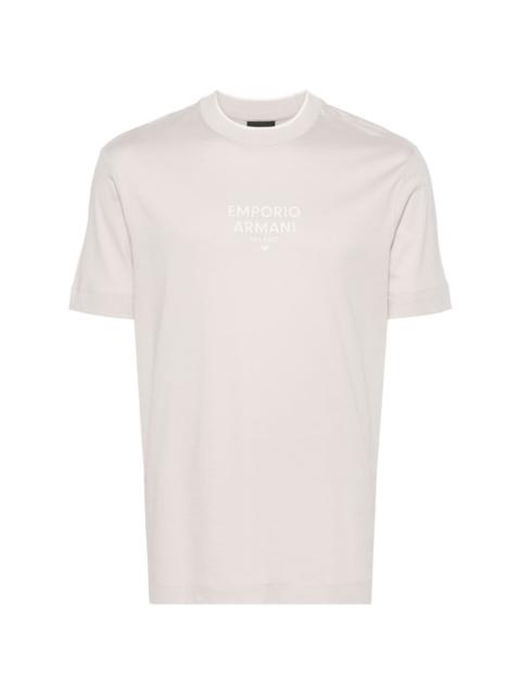 logo-rubberised cotton T-shirt