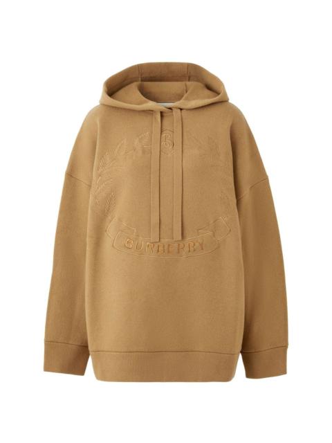 Oak Leaf Crest embroidered oversized hoodie