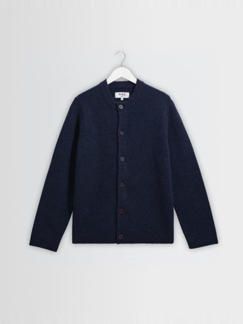 Wax London Granby - Navy Ribbed Wool Cardigan