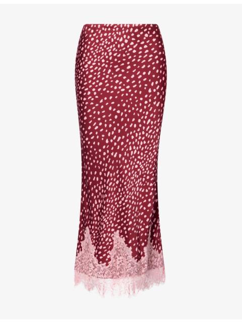 Never Fully Dressed Maeva Printed Satin Skirt