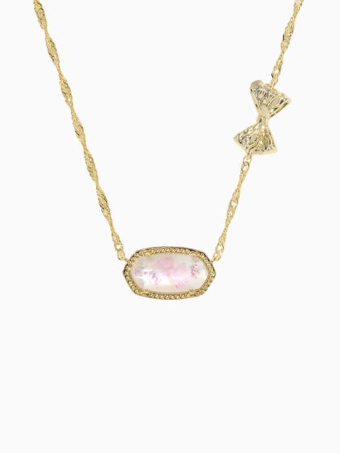 LoveShackFancy Kendra Scott x LoveShackFancy Rosa Beaux Pink Bow Elisa Necklace