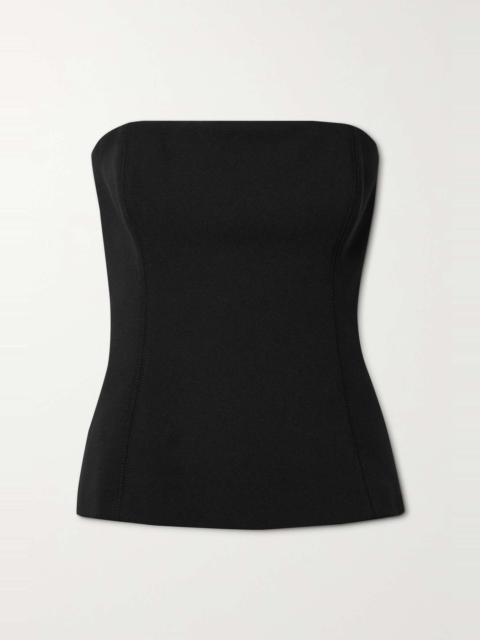 VERONICA BEARD Astrid strapless cady bustier top | REVERSIBLE