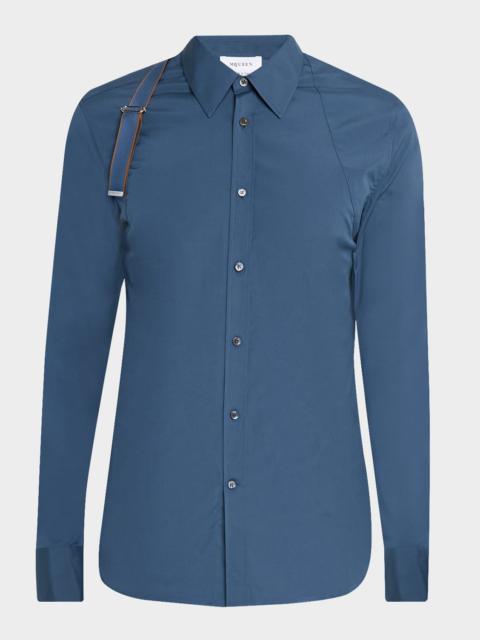 Alexander McQueen Men's Logo-Tape Harness Dress Shirt