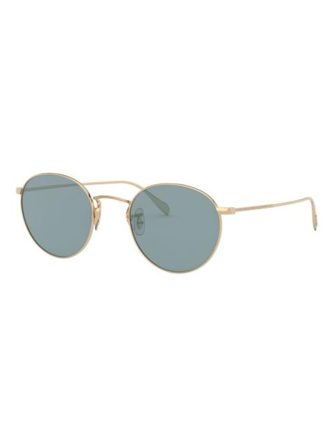 Oliver Peoples Coleridge Round Metal Aviator Sunglasses