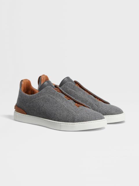 ZEGNA GREY MÉLANGE #USETHEEXISTING™ WOOL TRIPLE STITCH™ SNEAKERS