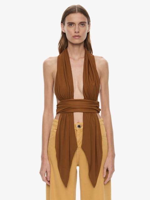 CHRISTOPHER ESBER Scarf Draped Halter Top
